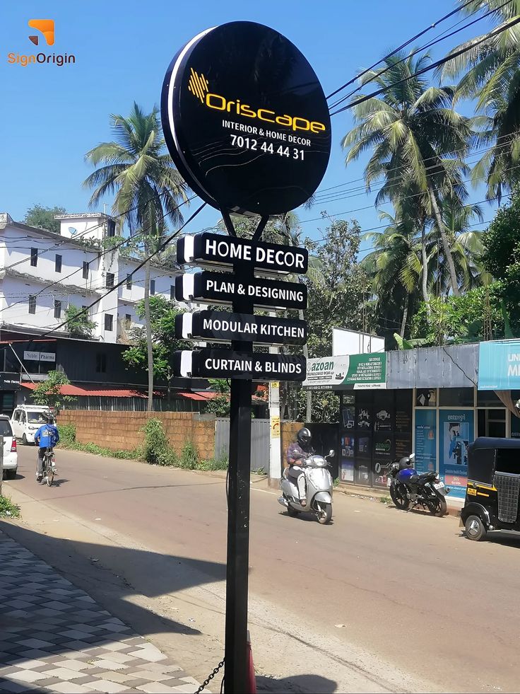 Vertical signboard installation